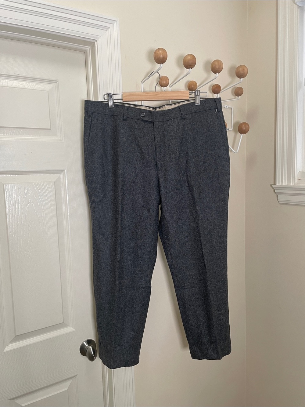 Suit Supply Vitale Barberis Canonico Wool Flannel Ankle Capris Pants - Grey - 40